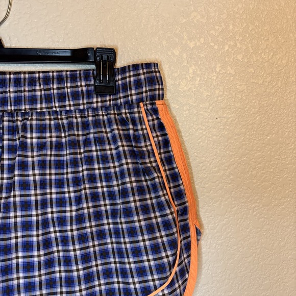 NWT Free People Varsity Blues Short Print Plaid Neon Clementine size M - Picture 11 of 11